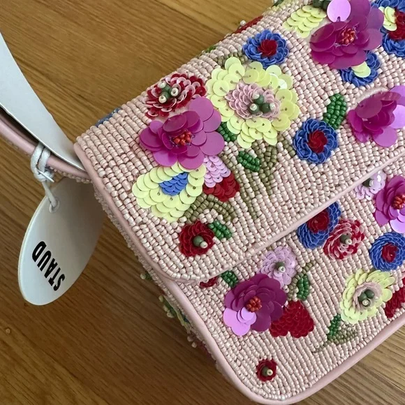 STAUD Floral Beaded Tommy Shoulder Bag - Picture 2 of 5